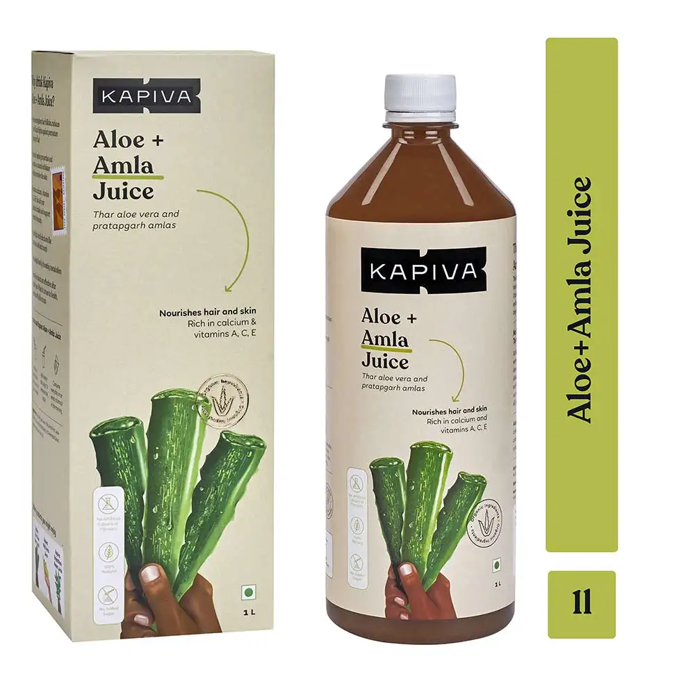 Kapiva Aloe Vera + Amla Juice (Nourishes Hair & Skin),  1 L  Unflavoured