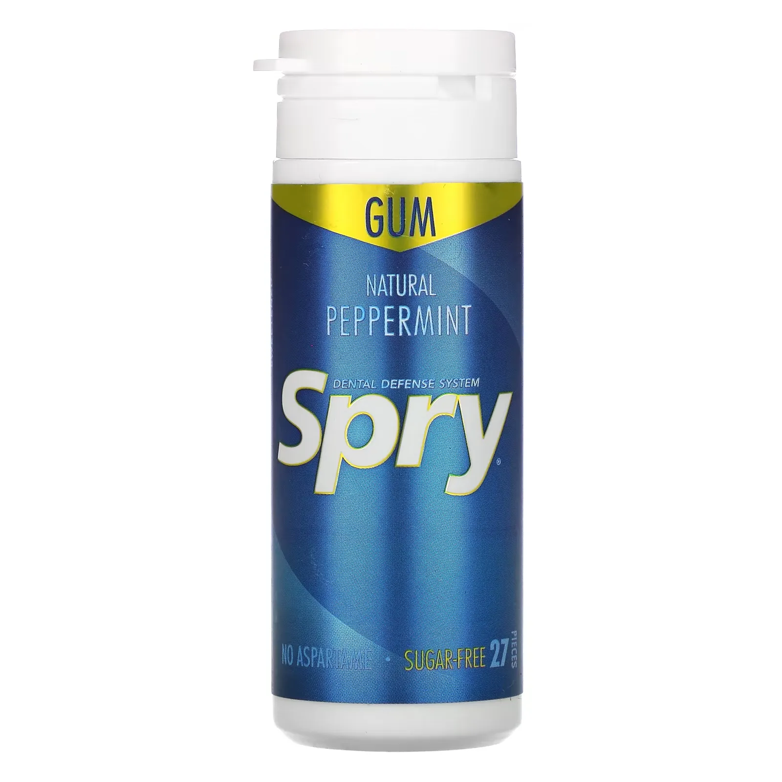 Spry Chewing Gum, Peppermint, Sugar Free, 27 Pieces