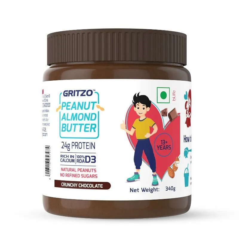 Gritzo Peanut Almond Butter - Crunchy Chocolate (13+ Y)