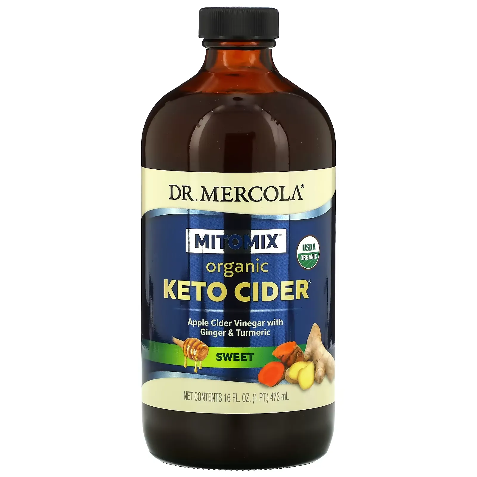 Mitomix, Organic Keto Cider, Sweet, 16 fl oz (473 ml)