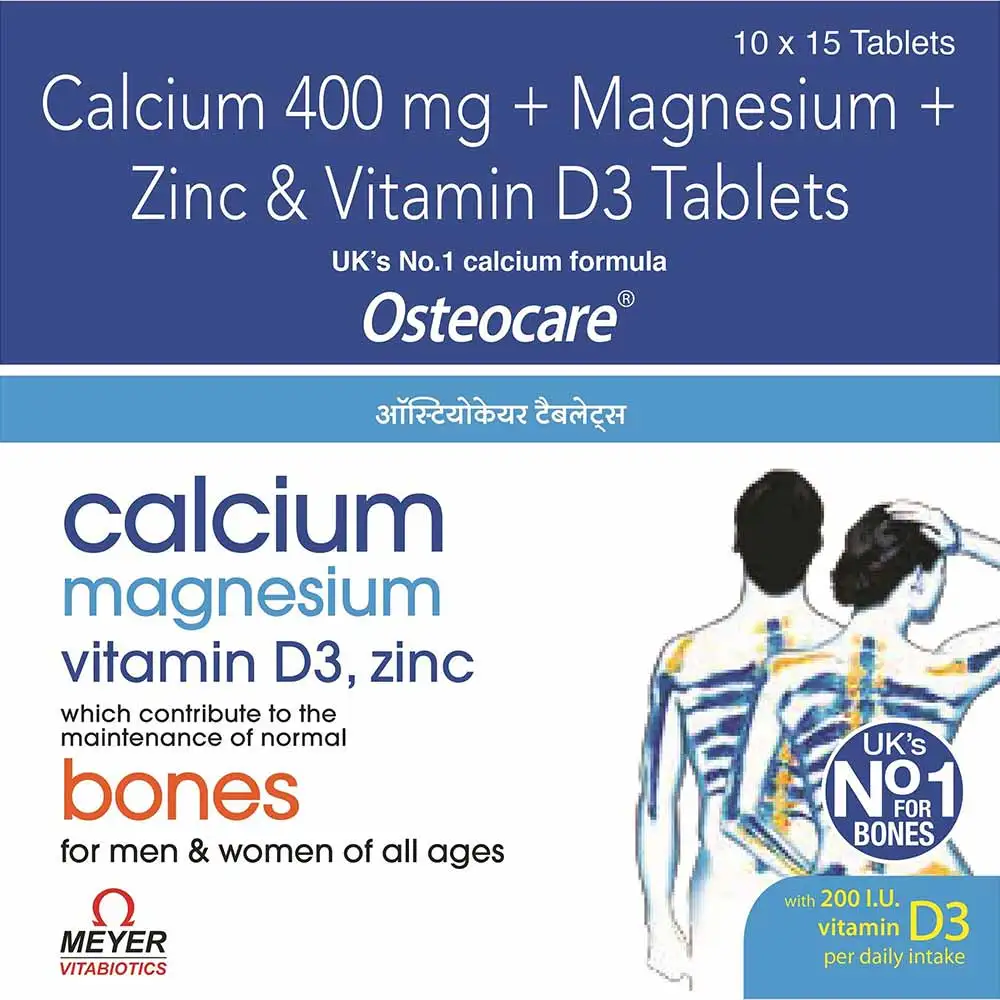 Osteocare Calcium, Magnesium, Zinc ,Vitamin D3,  15 tablet(s)  Unflavoured