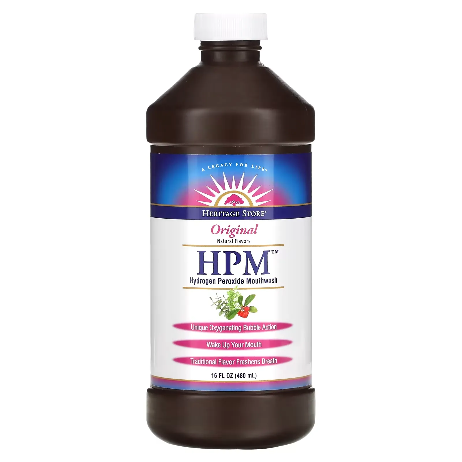 HPM, Hydrogen Peroxide Mouthwash, Original, 16 fl oz (480 ml)