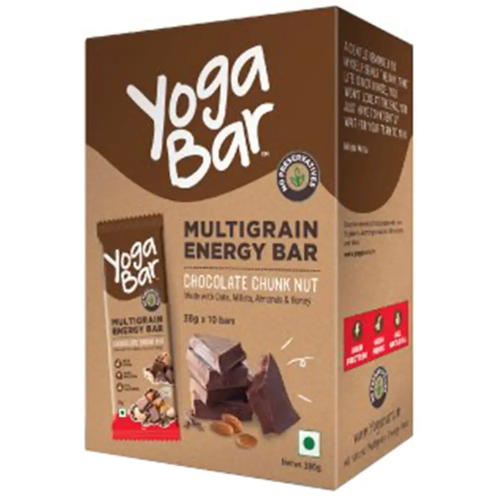 Yogabar Multigrain Energy Bars,  10 bar(s)  Chocolate Brownie