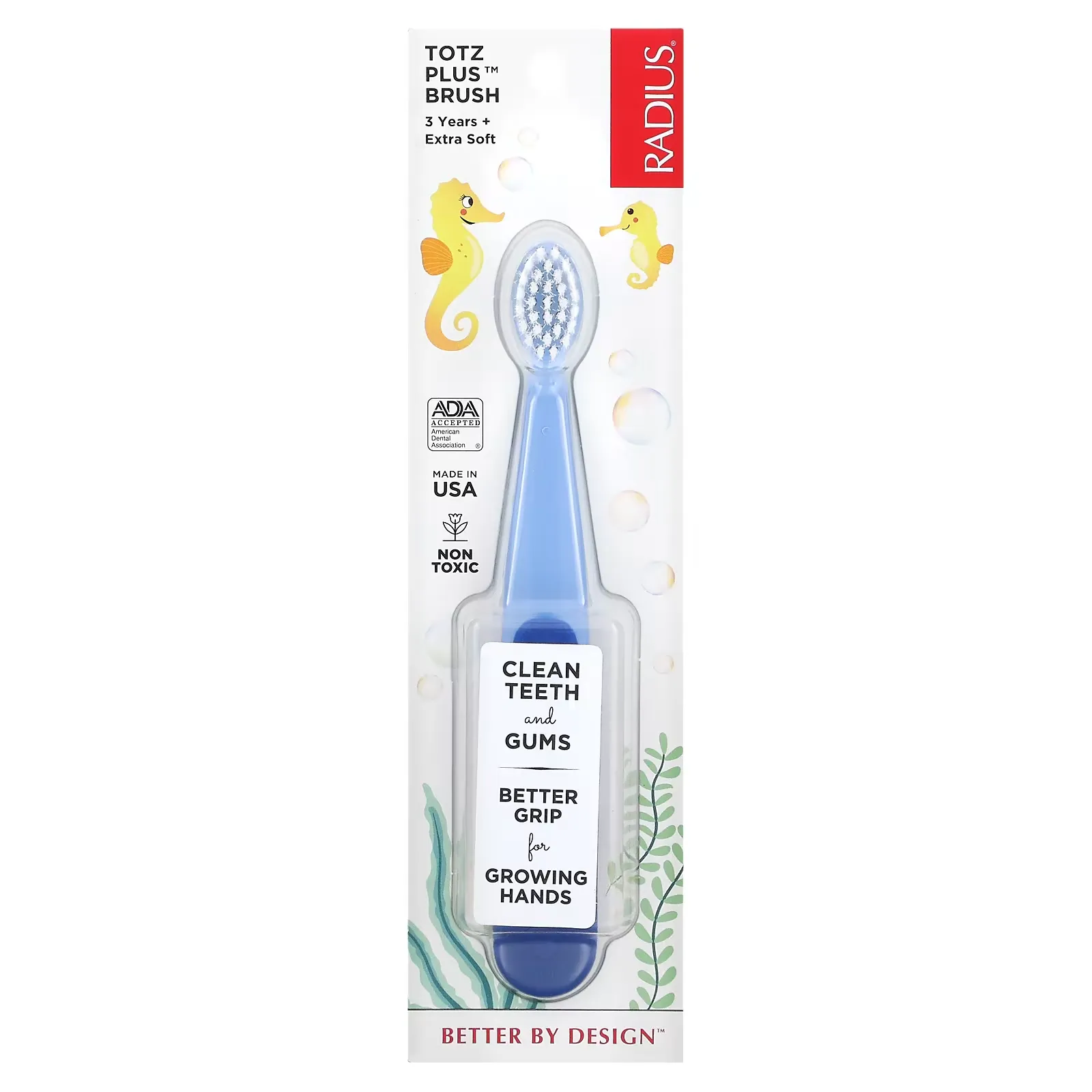 Totz Plus Brush, 3 Years +, Extra Soft, Blue, 1 Toothbrush