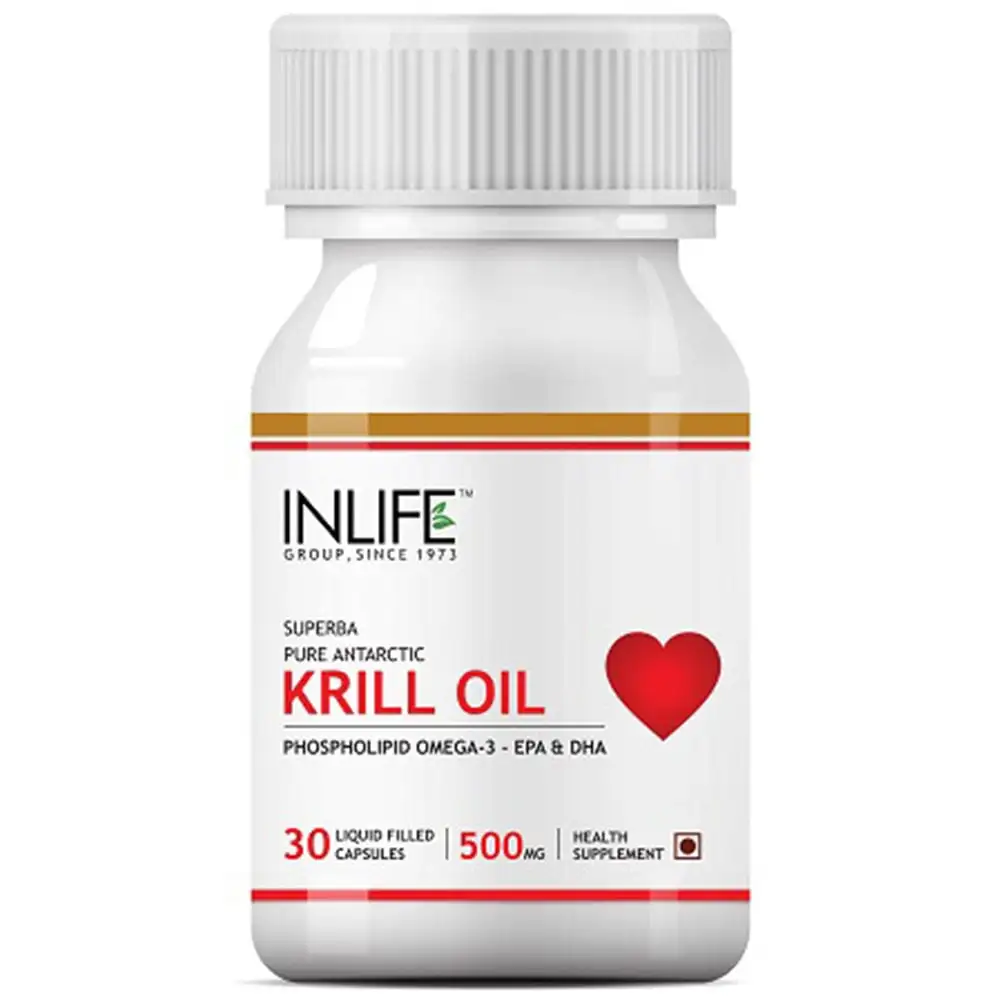 INLIFE Krill Oil Omega 3 (500 mg),  30 capsules