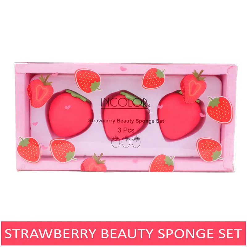 Incolor Strawberry Beauty Sponge Set