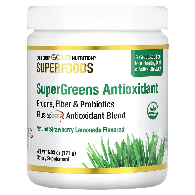 SUPERFOOD - Supergreens Antioxidant, Strawberry Lemonade, 6.03 oz (171 g)