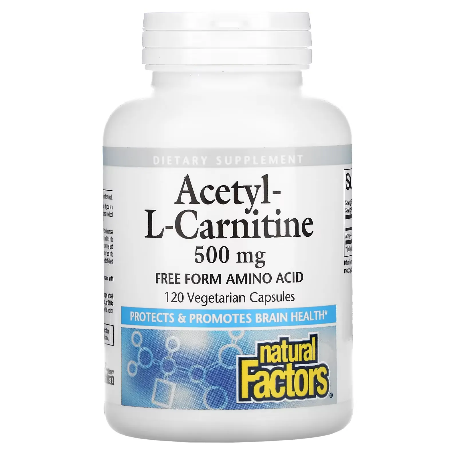 Acetyl-L-Carnitine, 500 mg, 120 Vegetarian Capsules