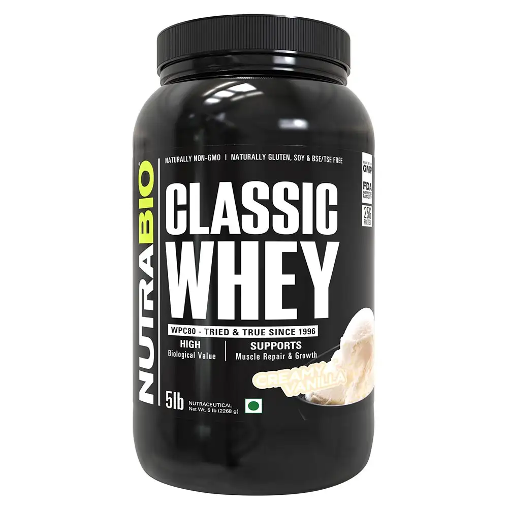 NutraBio Classic Whey Protein,  5 lb  Creamy Vanilla