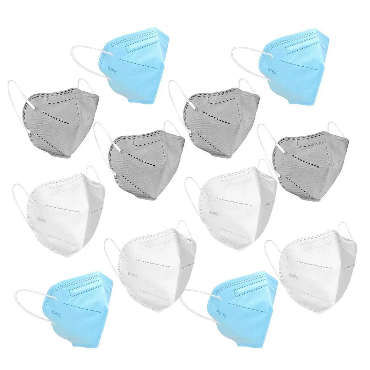 OOMPH Pack Of 12 Anti-pollution Reusable 5-layer Mask - Multicolor