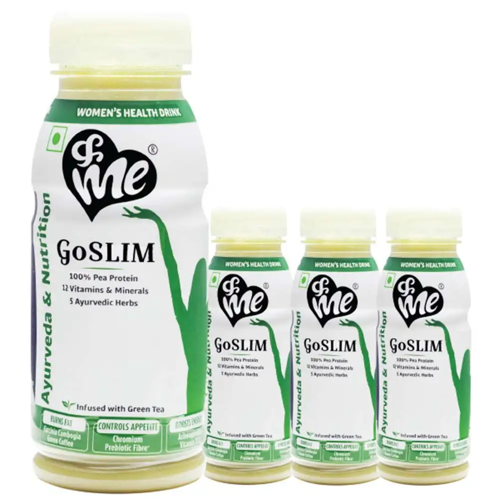 &Me GoSLIM Women's Health Drink,  Infused with Green Tea (Pack of 4)  200 ml