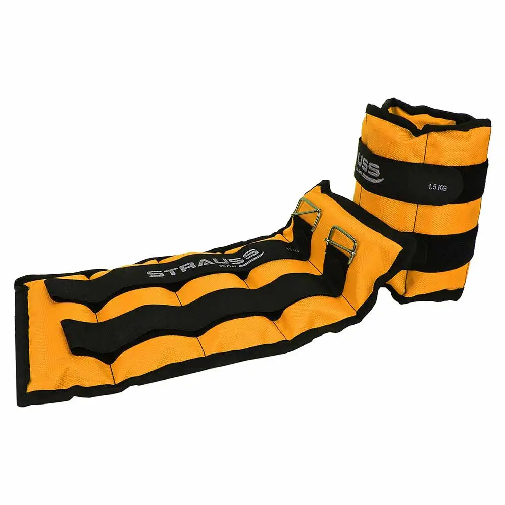 Strauss Ankle Weight (Pair),  Yellow  1.5 kg