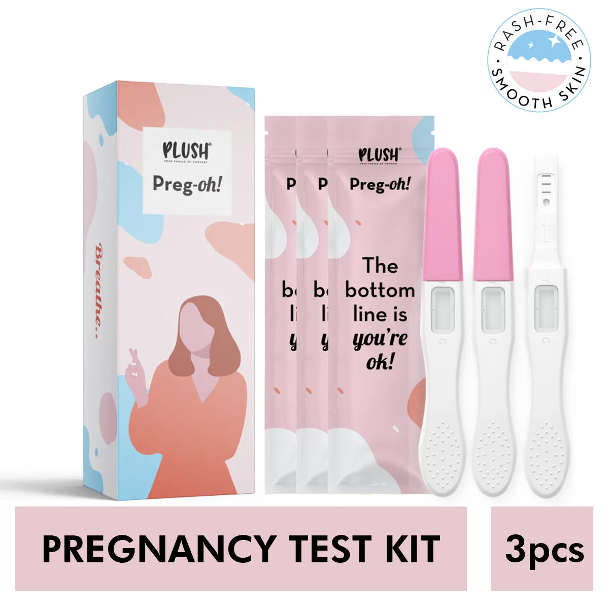 Plush Preg-oh! Midstream Pregnancy Kit Test For Women 99% Accuracy (3N)