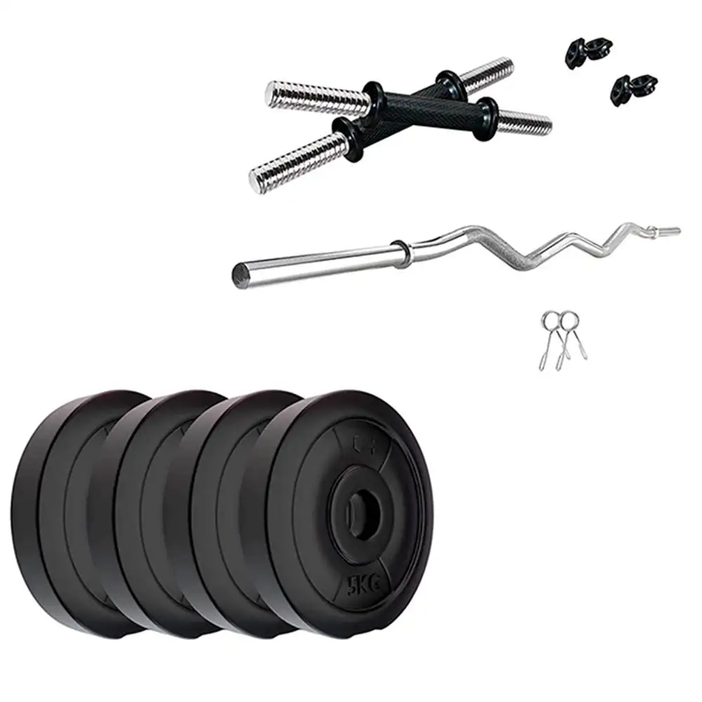 HUSTLE FITNESS PVC 20 Kg Home Gym Set