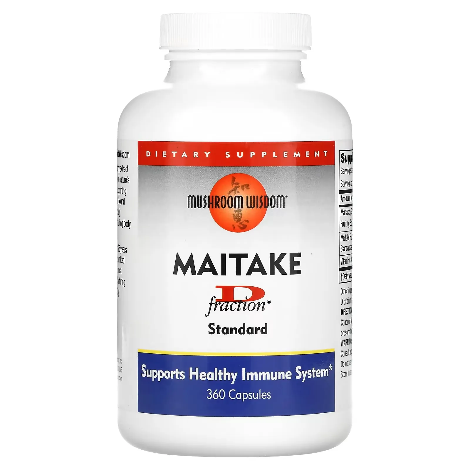 Maitake D-Fraction, Standard, 360 Capsules