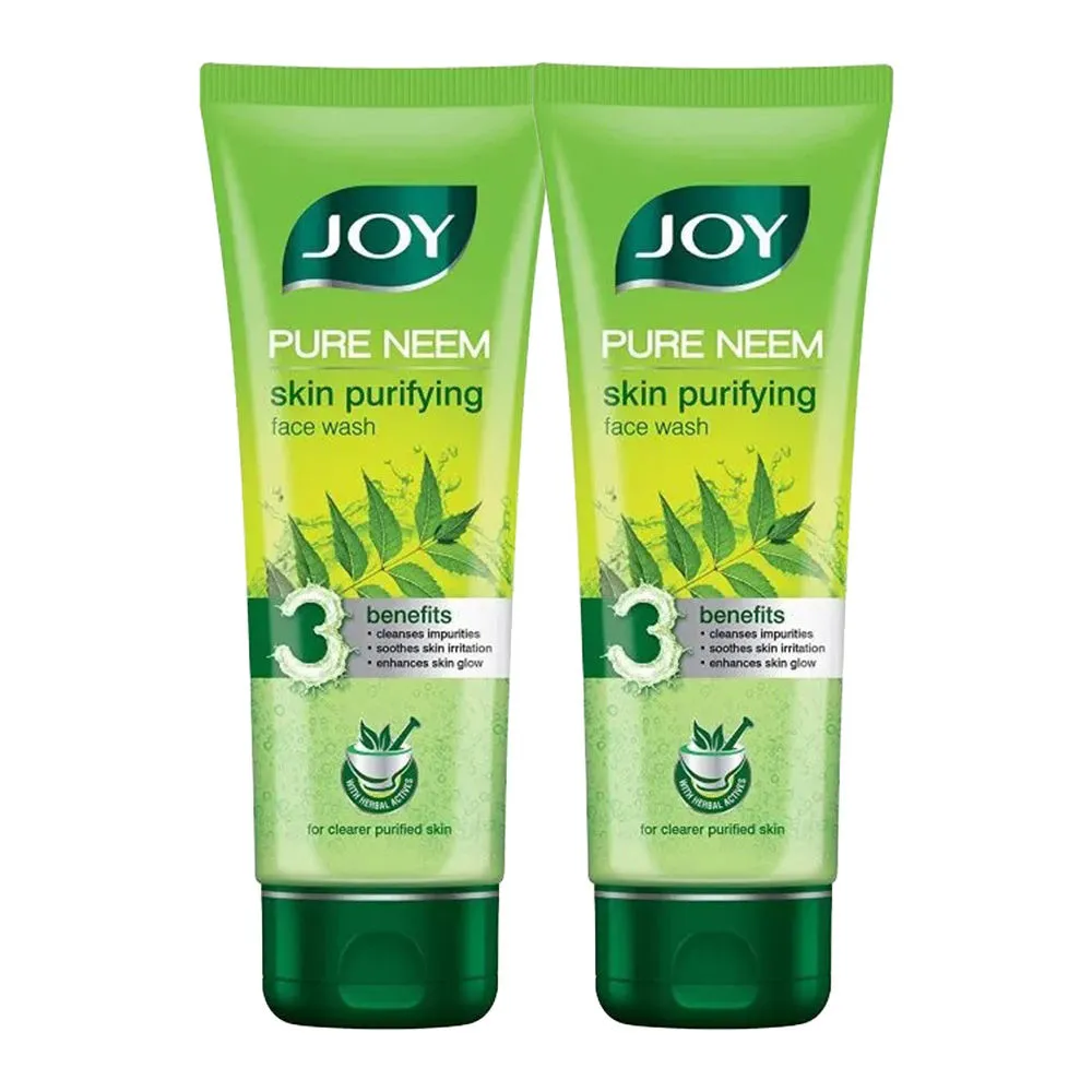 Joy Pure Neem Skin Purifying Face Wash - Pack of 2 (Each 100ml)