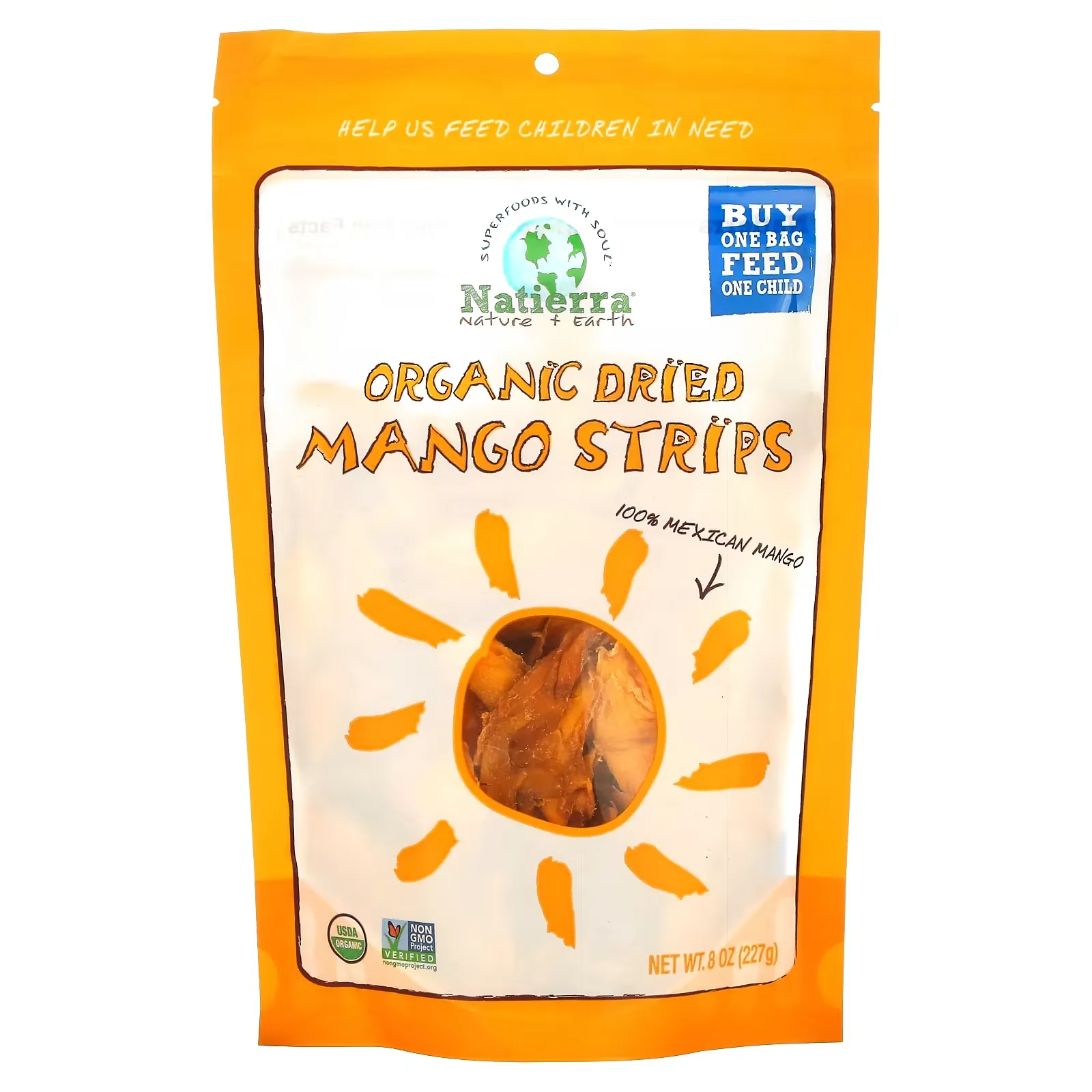 Organic Dried Mango Strips, 8 oz (227 g)