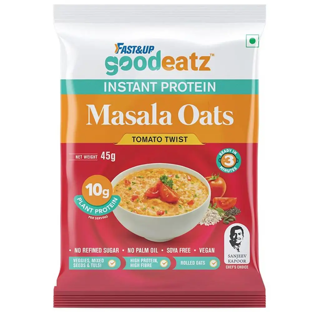 Fast & Up Instant Protein Masala Oats,  45 g  Tomato Twist