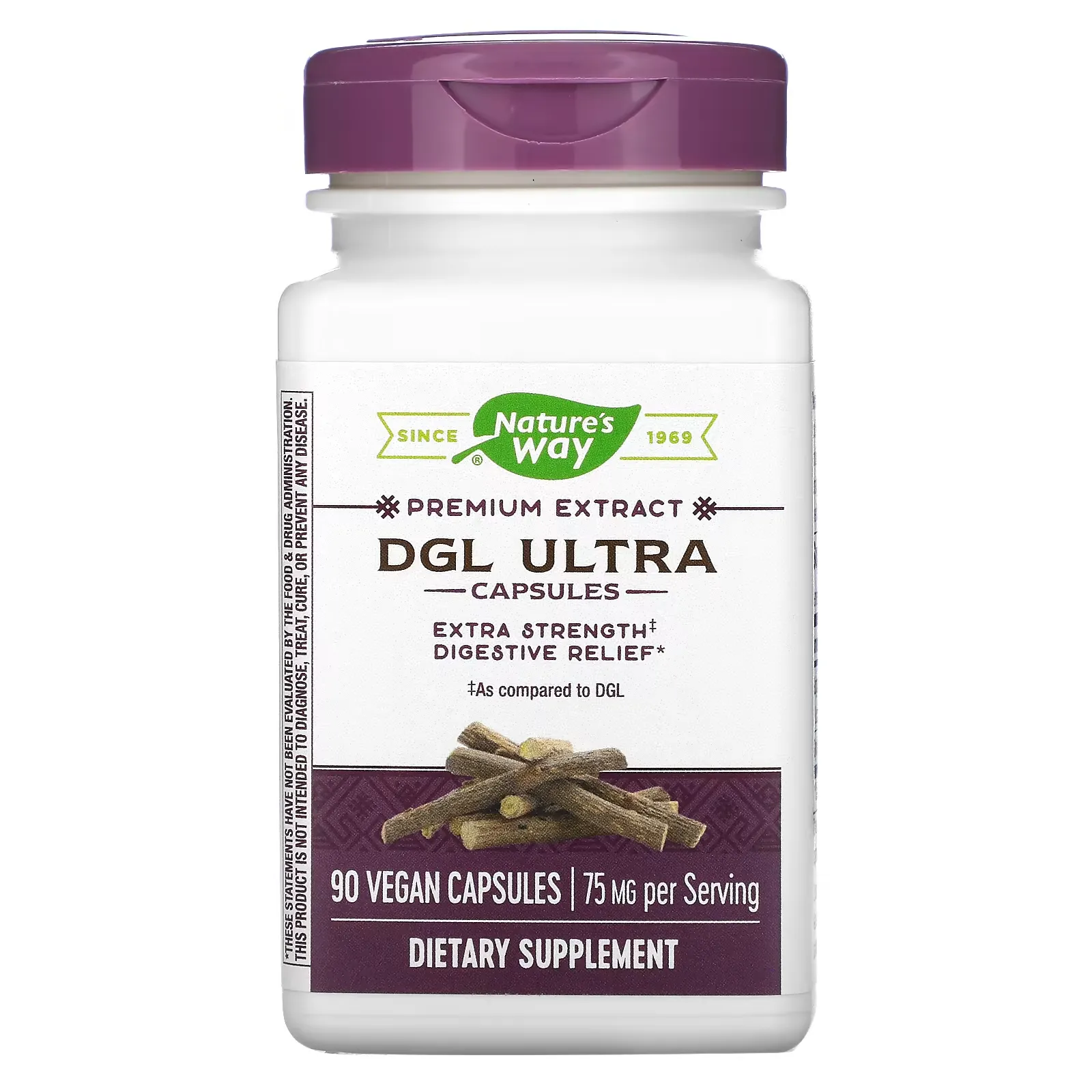 DGL Ultra, 75 mg, 90 Vegan Capsules