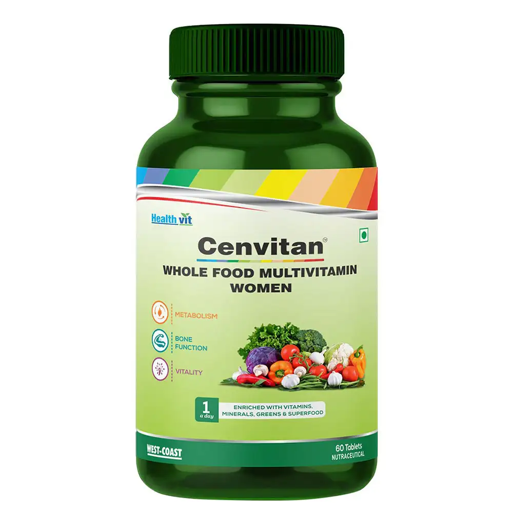 Healthvit Cenvitan Whole Food Multivitamin for Women,  60 tablet(s)  Unflavoured