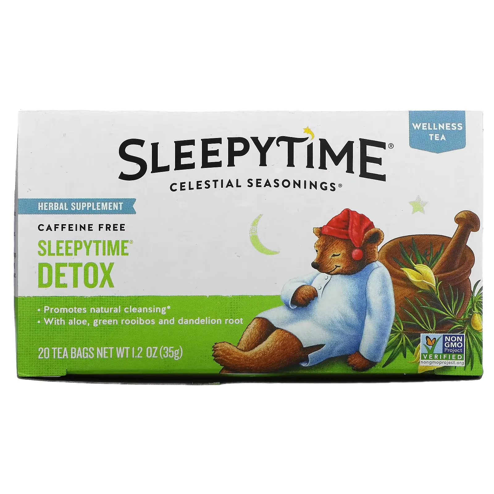 Wellness Tea, Sleepytime Detox, Caffeine Free, 20 Tea Bags, 1.2 oz (35 g)