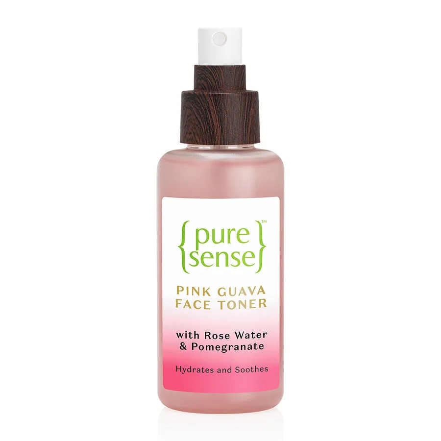 PureSense Pink Guava Face Toner with Rose Water, Pomegranate & Bamboo Water for Soothing Skin