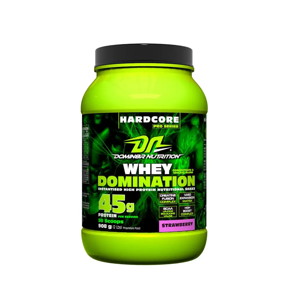 Domin8r Nutrition Whey Domination,  2 lb  Strawberry