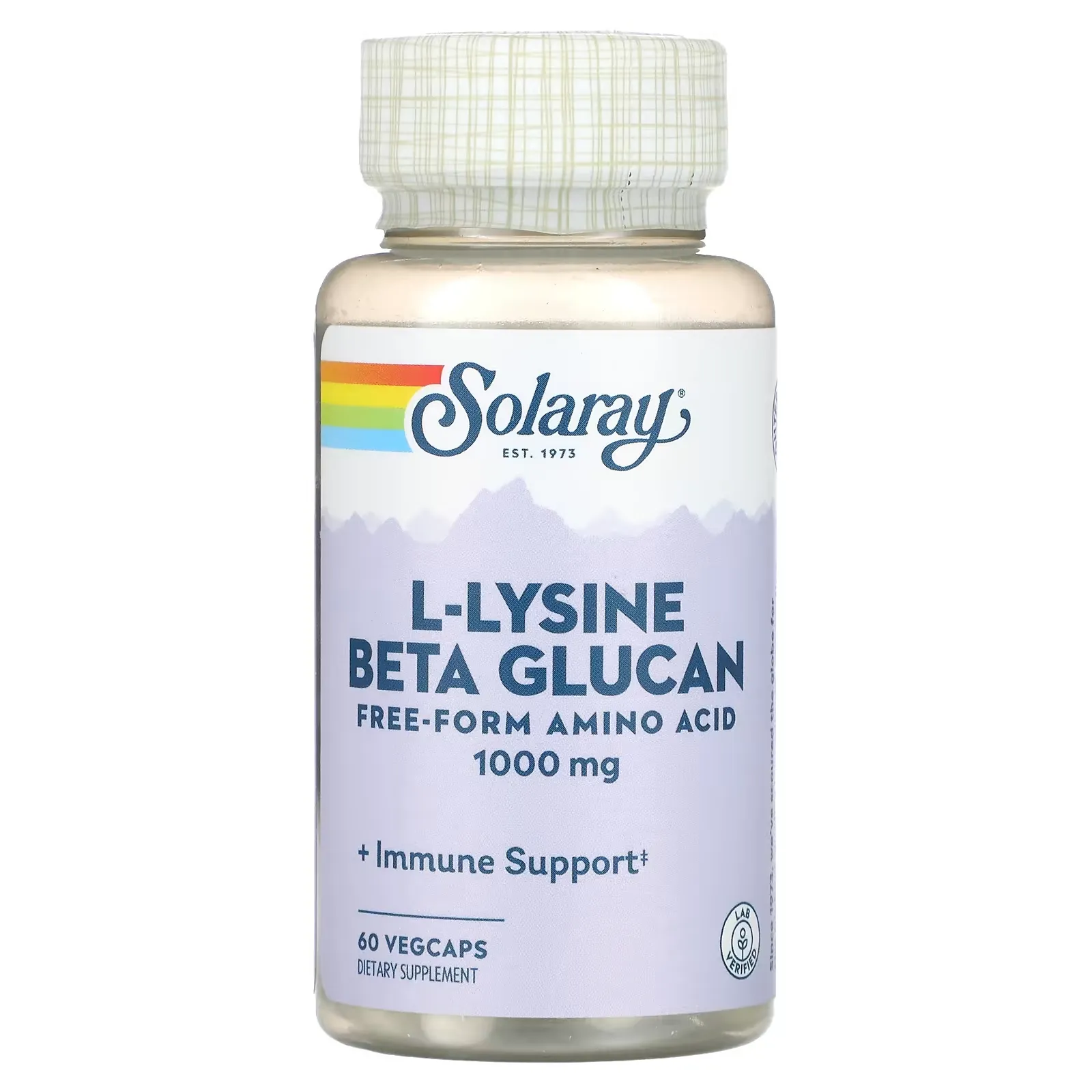 L-Lysine Beta Glucan, 500 mg, 60 VegCaps