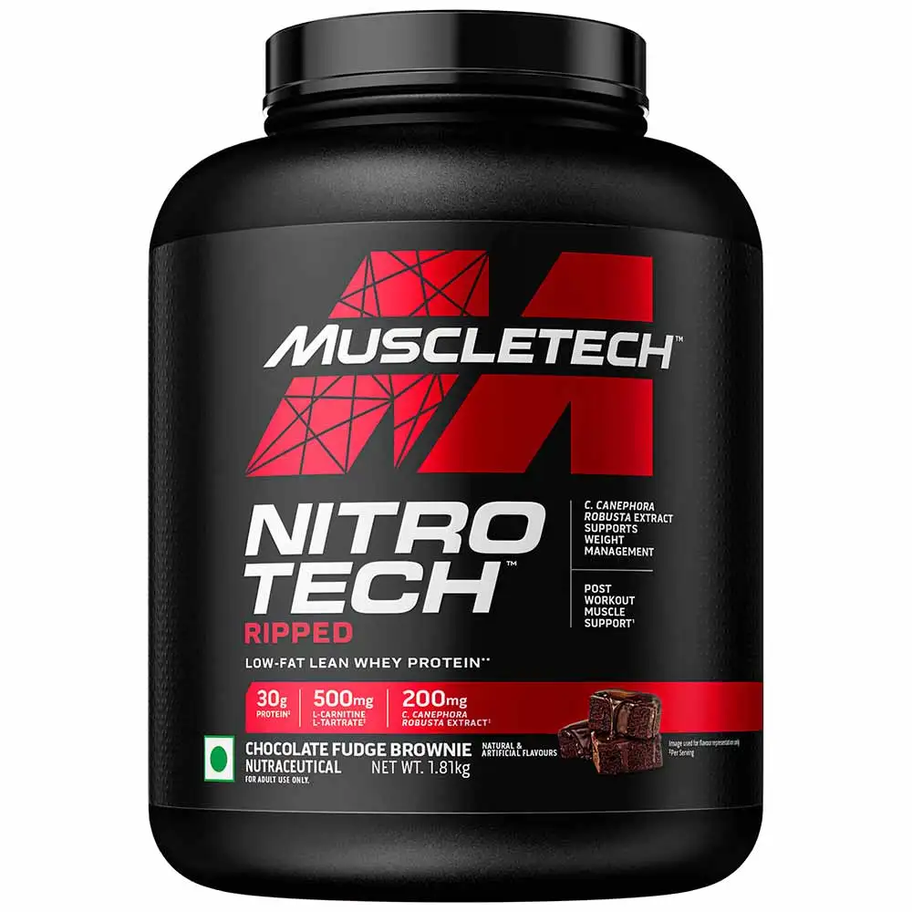 MuscleTech Performance Series NitroTech Ripped,  4 lb  Chocolate Fudge Brownie - India