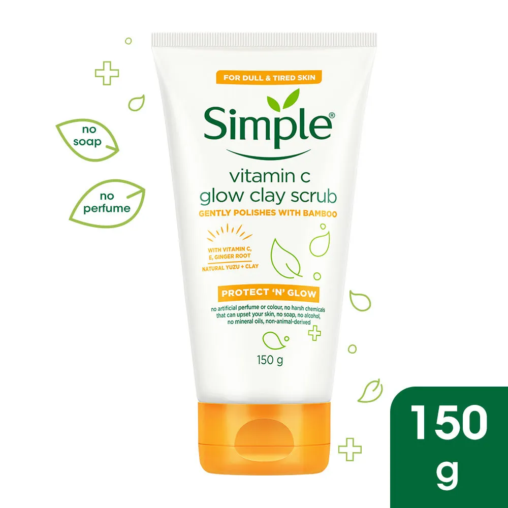 Simple Protect N Glow Vitamin C Glow Clay Scrub