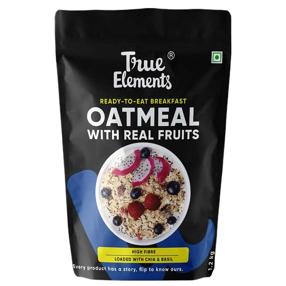 True Elements Whole Oatmeal,  1.2 kg  with Chia & Real Whole Fruits