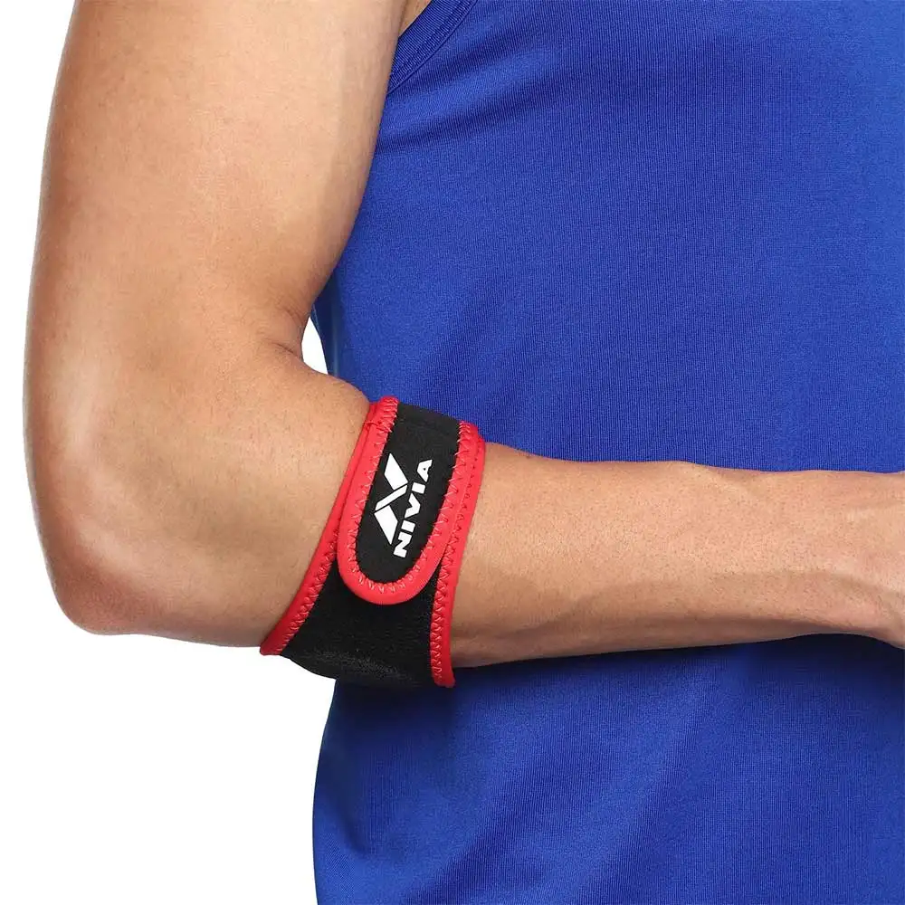 Nivia Orthopedic Tennis Elbow Support Adjustable,  &#8206;Black  Free Size