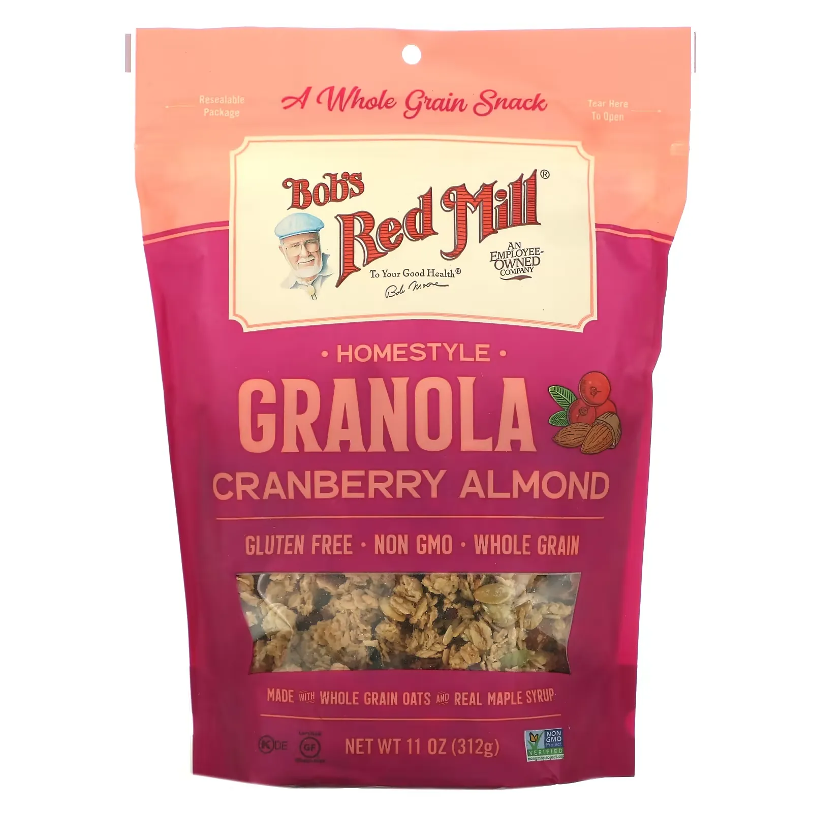 Pan-Baked Granola, Cranberry Almond, 11 oz (312 g)