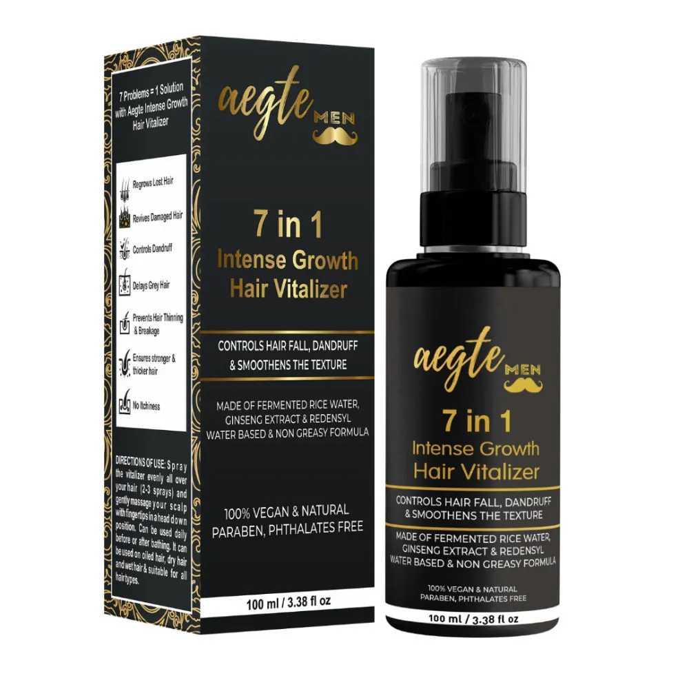 Aegte 7 In 1 Intense Growth Hair Vitalizer with Redensyl Ginseng & Fermented Rice Water