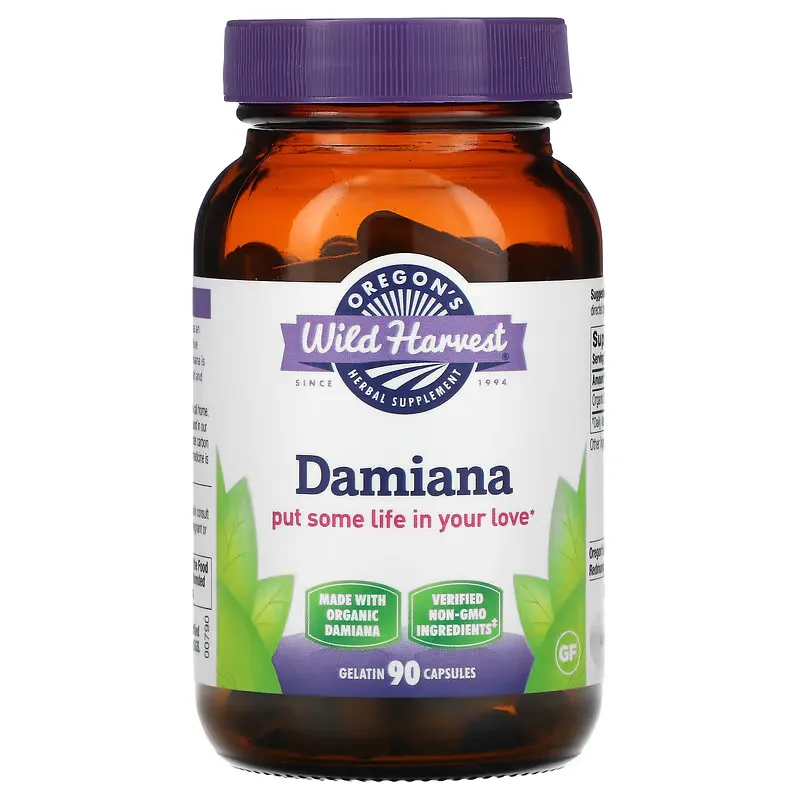 Damiana, 90 Gelatin Capsules