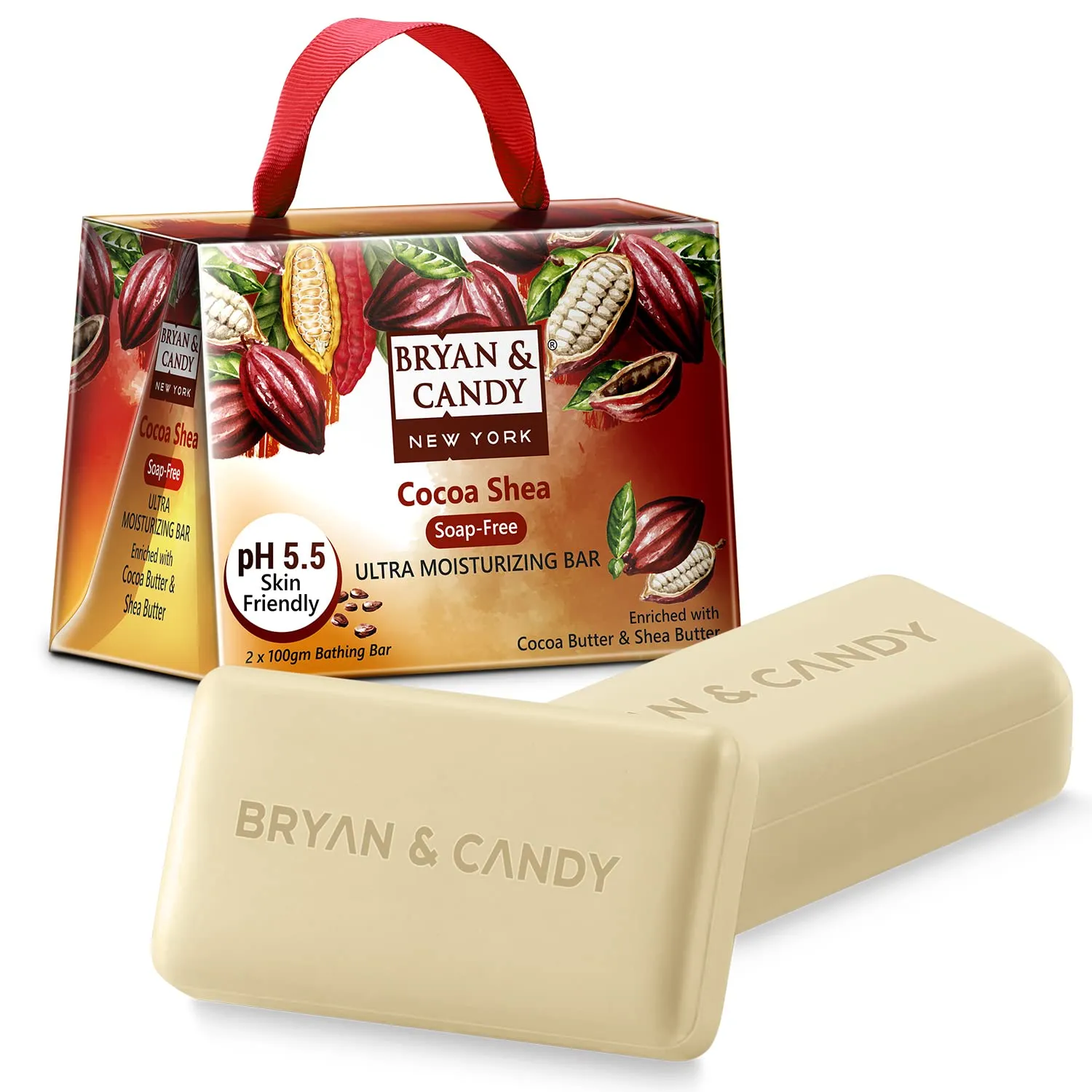 BRYAN & CANDY Cocoa Shea Ulta Moisturizing Bathing Bar Skin Friendly pH 5.5