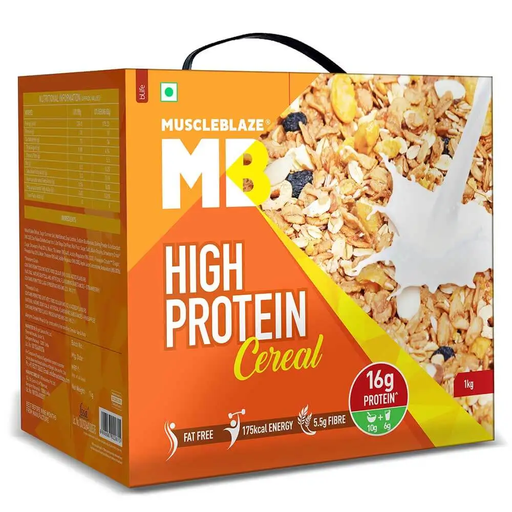 MuscleBlaze High Protein Cereal,  1 kg  Unflavoured