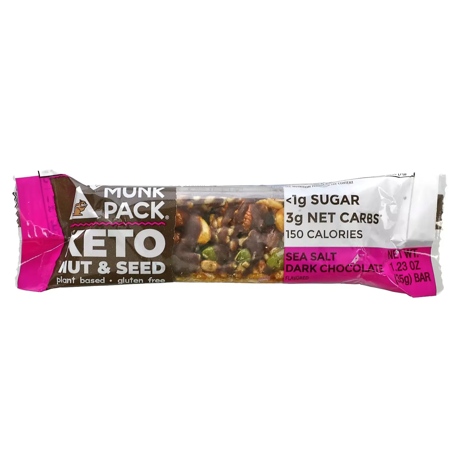 Keto Nut & Seed Bar, Sea Salt Dark Chocolate, 1.23 oz (35 g)