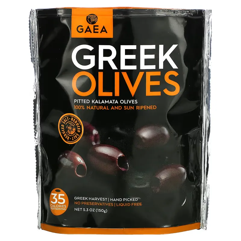 Greek Olives, Pitted Kalamata Olives, 5.3 oz (150 g)