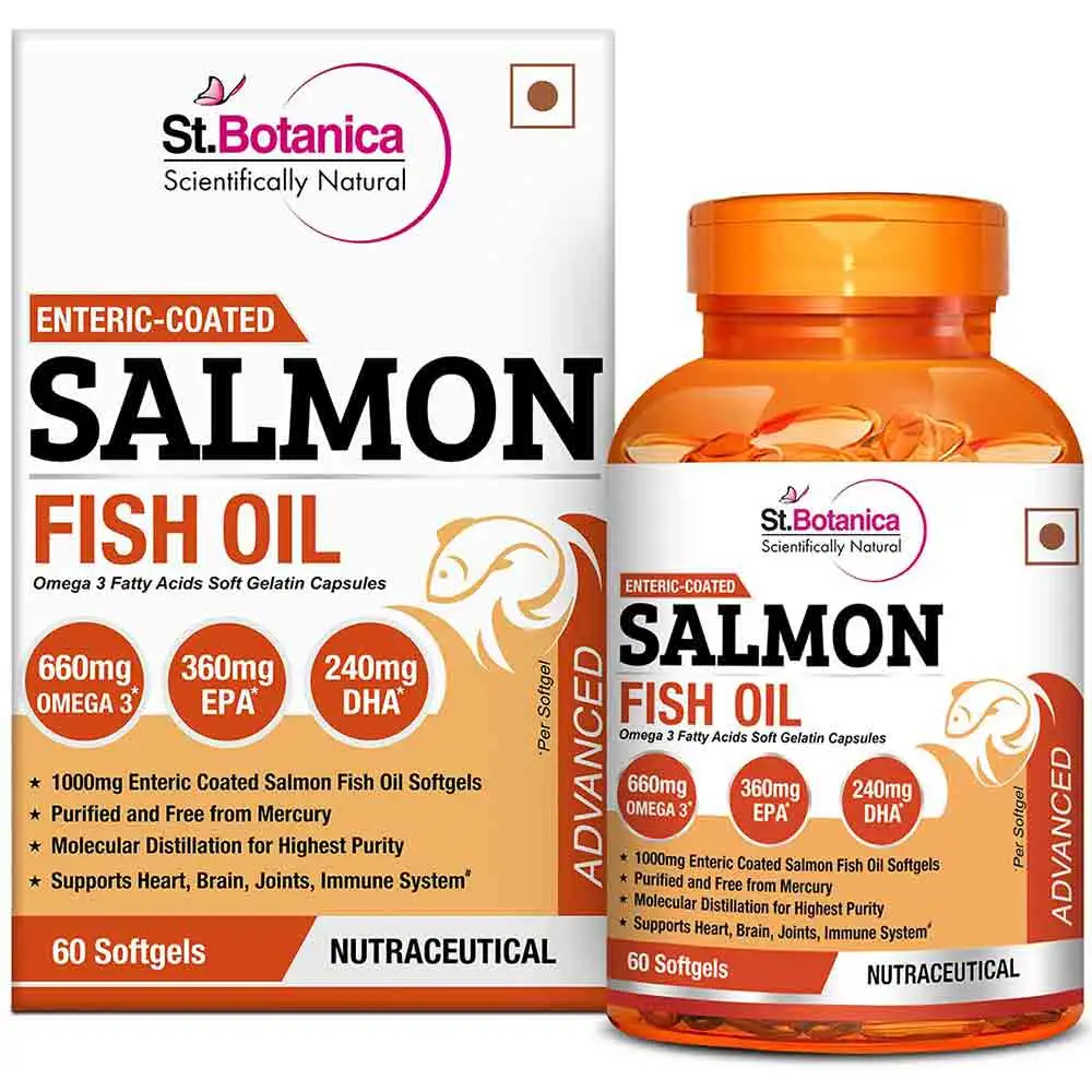 St.Botanica Salmon Fish Oil 1000mg Advanced,  60 softgels