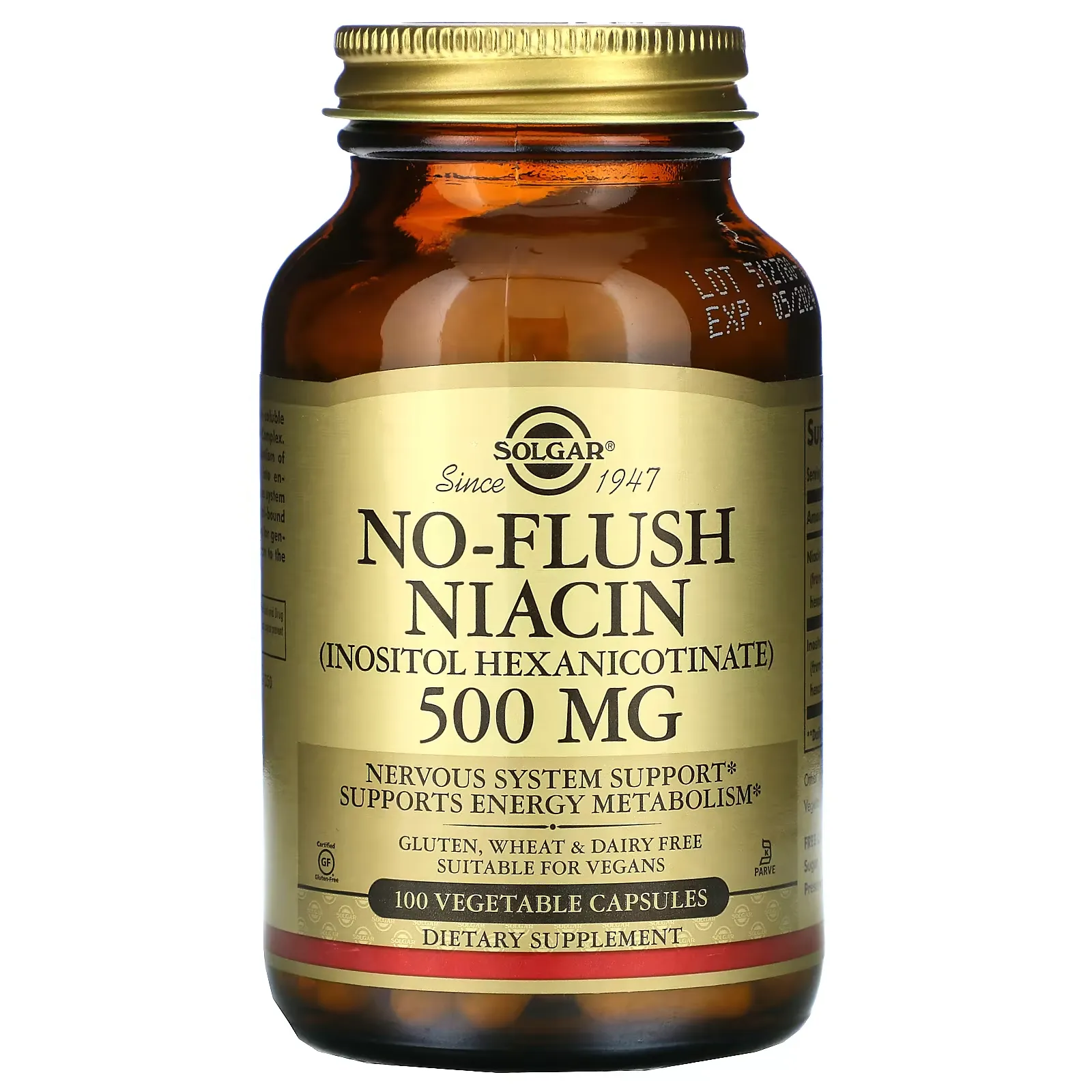 No-Flush Niacin, 500 mg, 100 Vegetable Capsules