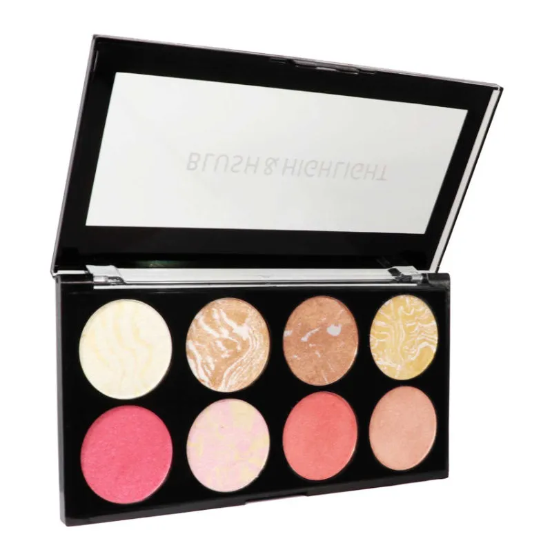 Half N Half HD Pro Blush & Highlight Makeup Multicolor Palette 02