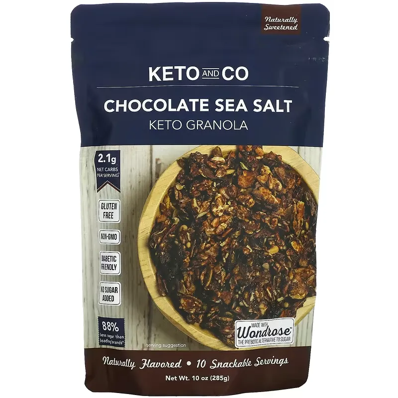 Keto Granola, Chocolate Sea Salt, 10 oz (285 g)