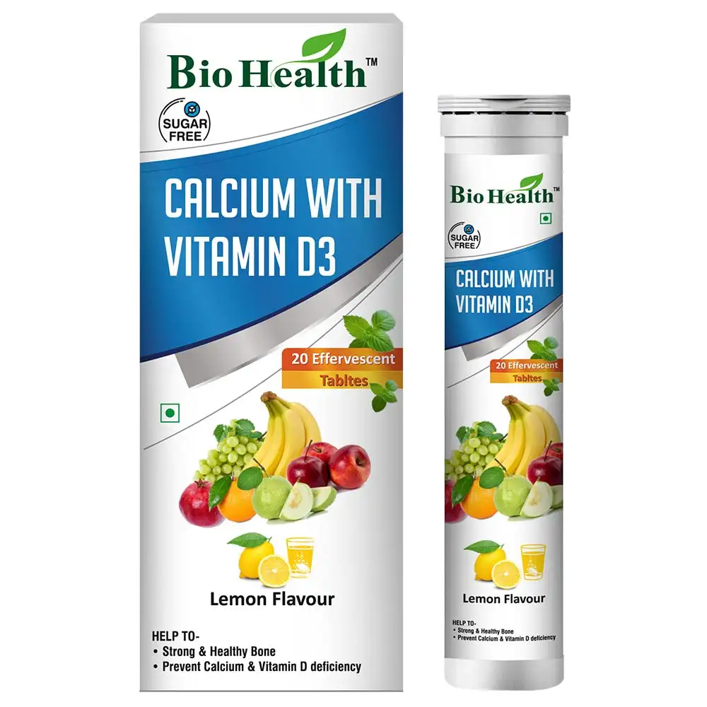 Bio Health Calcium with Vitamin D3,  20 tablet(s)  Lemon