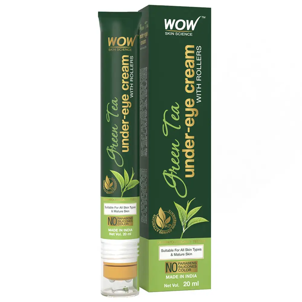 WOW Skin Science Under-Eye Cream with Rollers,  20 g  for All Skin Types & Mature Skin