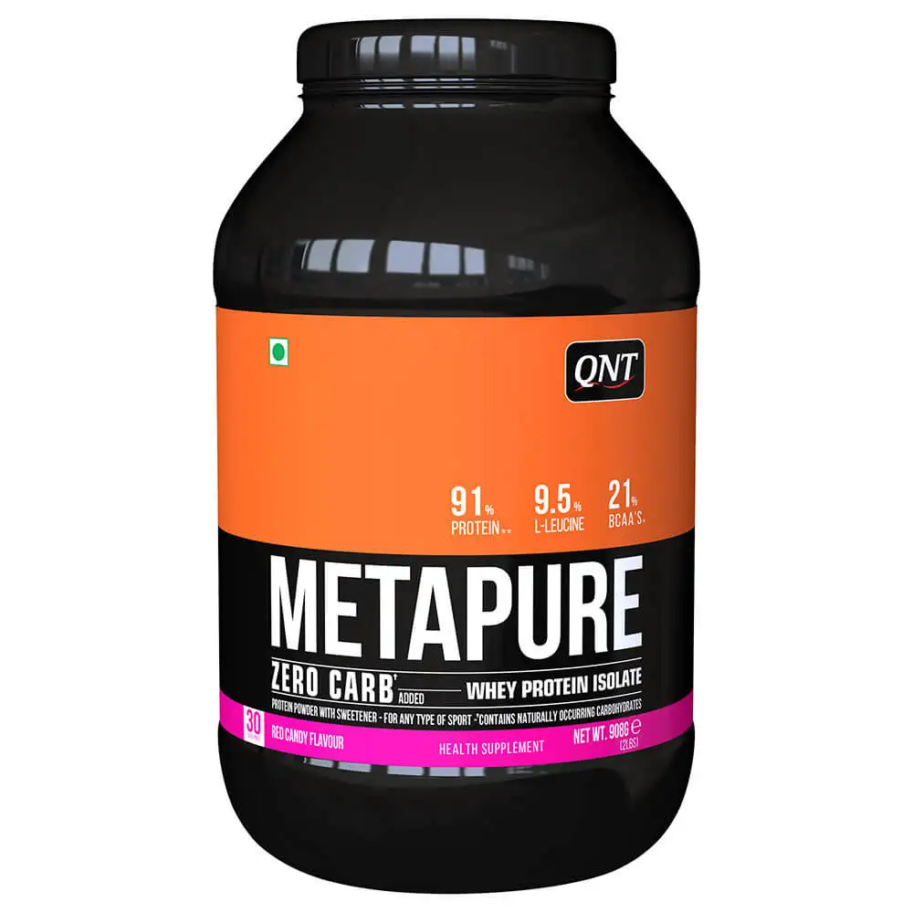 QNT Metapure Zero Carb Whey Protein Isolate,  2 lb  Red Candy