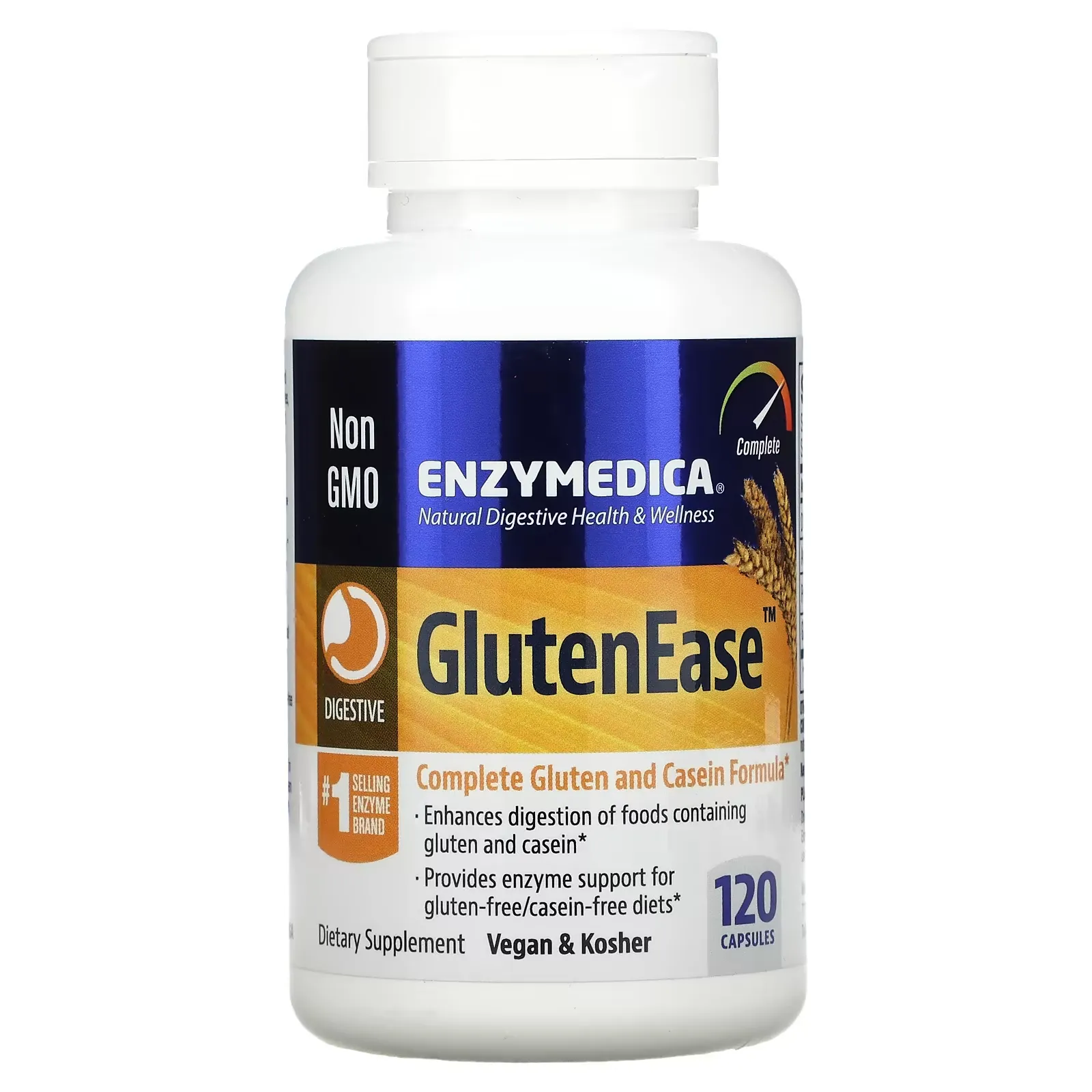 GlutenEase, 120 Capsules