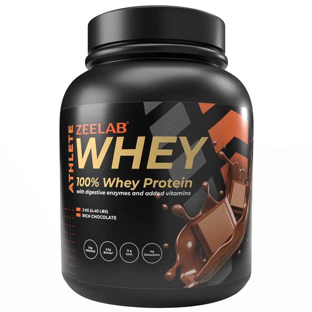 Zeelab Athlete 100% Whey Protein,  4.4 lb  Rich Chocolate