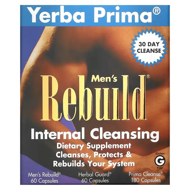 Men's Rebuild Internal Cleansing, 3 Part Program, 3 Bottles