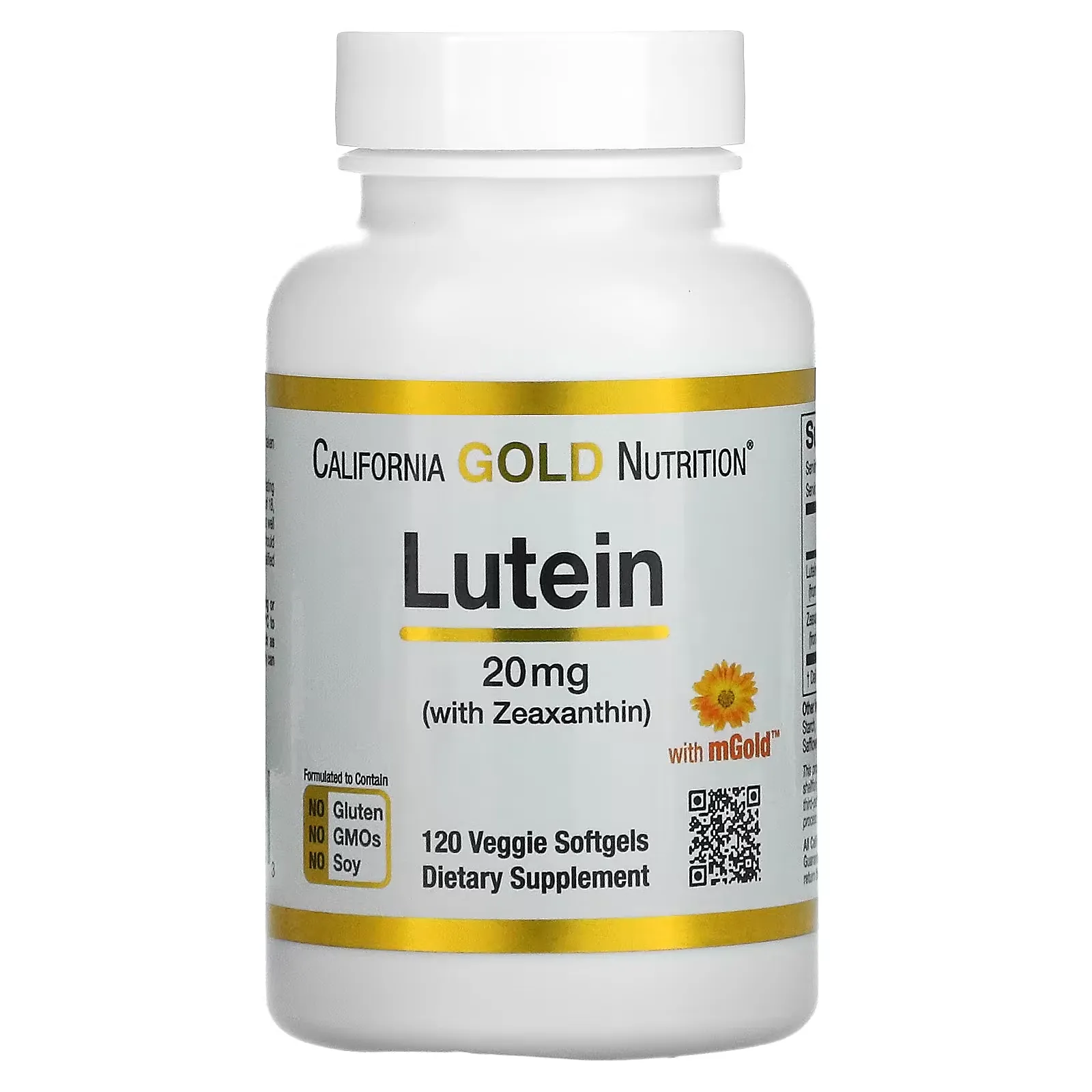 Lutein with Zeaxanthin, 20 mg, 120 Veggie Softgels